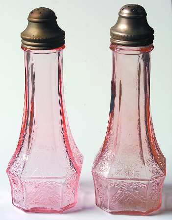 Floral Pink Shaker Set w/Metal Lids