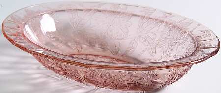 Floral Pink 9" Oval Bowl