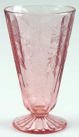 Floral Pink 9 Oz Footed Tumbler