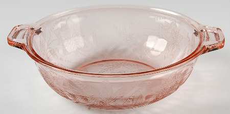 Floral Pink 9" Round Vegetable Bowl