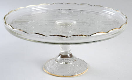 Harp (Gold Trim) 10" Diameter High Cake Stand