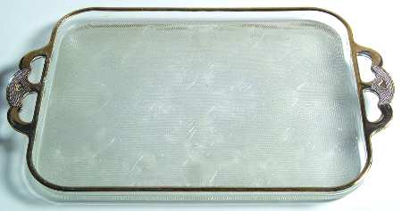 Harp (Gold Trim) Rectangular Tray