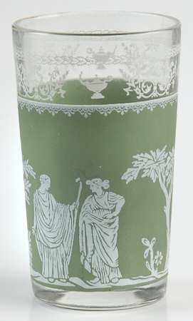 Hellenic Green Flat Juice Glass