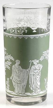 Hellenic Green 10 Oz Flat Tumbler