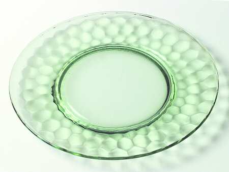 Hex Optic Green Luncheon Plate