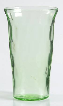 Hex Optic Green Juice Glass
