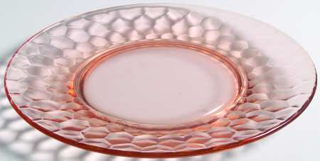 Hex Optic Pink Luncheon Plate