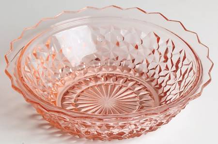 Holiday Pink Small Fruit Dessert Bowl by Jeannette