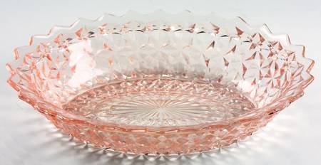 Holiday Pink Oval Vegetable Bowl