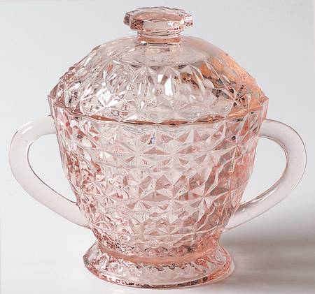 Holiday Pink Sugar Bowl & Lid