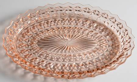 Holiday Pink Under 13" Platter by Jeannette