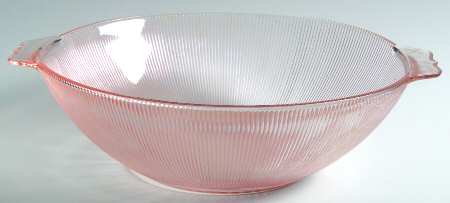 Homespun Pink Large Handled Fruit Bowl