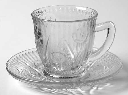 Iris Clear Demitasse Cup & Saucer Set
