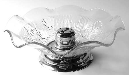 Iris Clear 11" Nut Bowl, No Picks Or Cracker