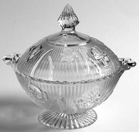 Iris Clear Candy Dish & Lid