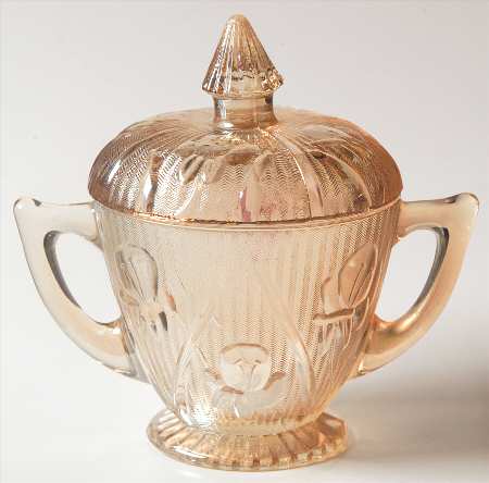 Iris Iridescent Sugar Bowl & Lid