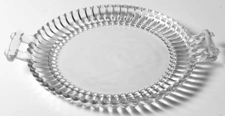 National Clear 8" Round Handled Tray