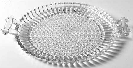 National Clear 8" Round Handled Tray
