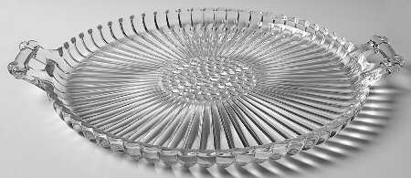 National Clear 15" Round Handled Tray