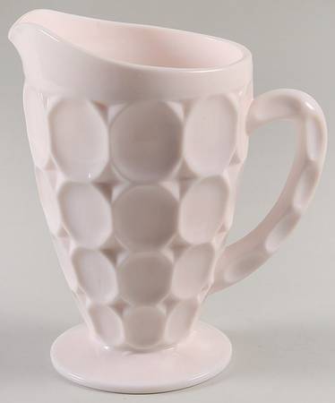 Shell Pink Milk Glass 24 Oz Pitcher