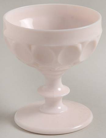Shell Pink Milk Glass Champagne/Tall Sherbet