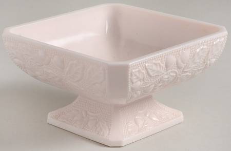 Shell Pink Milk Glass Small Candy Jar No Lid
