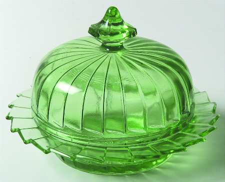 Sierra Green Round Covered Butter