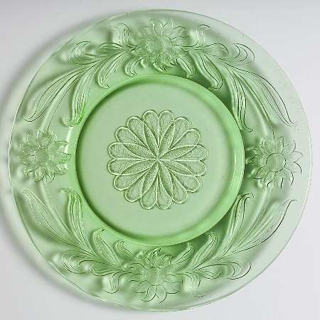 Sunflower Green Luncheon Plate