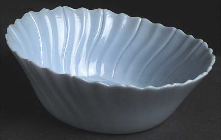 Swirl Delphite Blue Salad Bowl