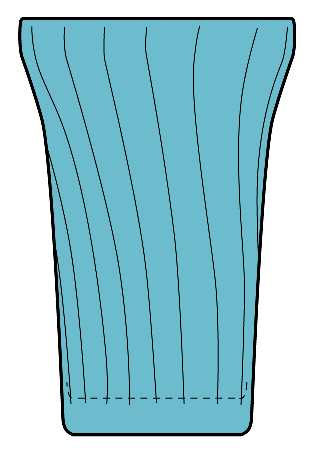 Swirl Ultramarine (Blue Green) 13 Oz Flat Tumbler
