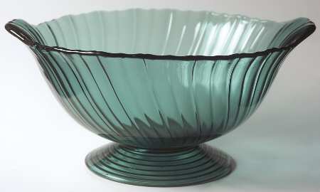 Swirl Ultramarine (Blue Green) 10" Footed Bowl