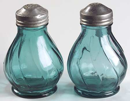 Swirl Ultramarine (Blue Green) Shaker Set w/Metal Lids