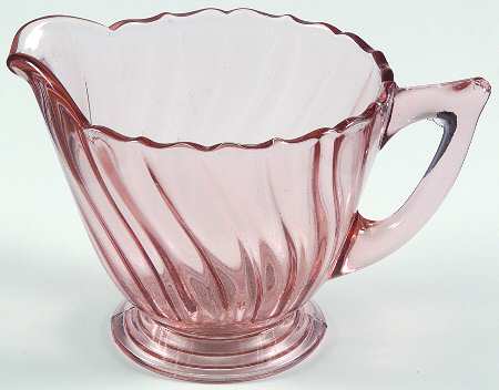 Swirl Pink Footed Creamer