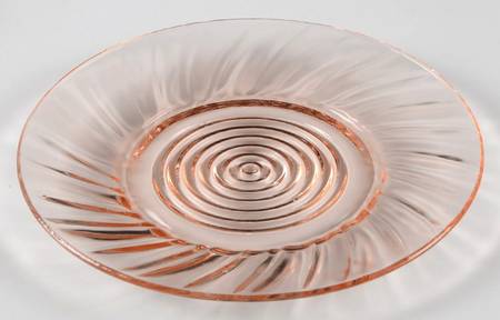 Swirl Pink Bread & Butter Plate