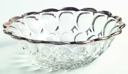 Thumbprint (Gold Trim) Small Fruit Dessert Bowl