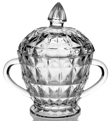 Windsor Clear Footed Sugar Bowl & Lid