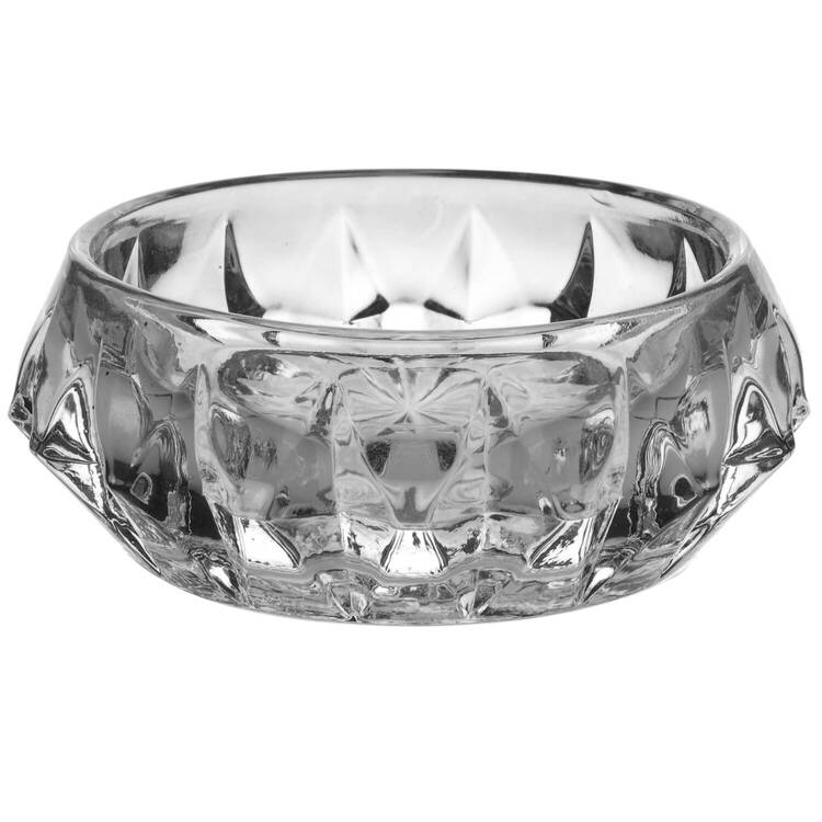 Windsor Clear Round Puff Box No Lid
