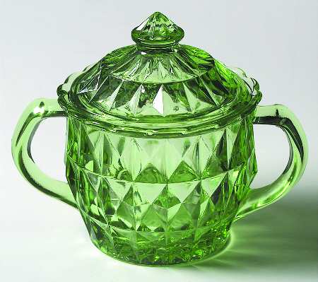 Windsor Green Sugar Bowl & Lid