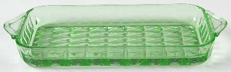 Windsor Green 9" Handled Rectangular Tray