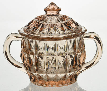 Windsor Pink Sugar Bowl & Lid by Jeannette