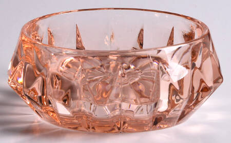 Windsor Pink Round Puff Box No Lid by Jeannette