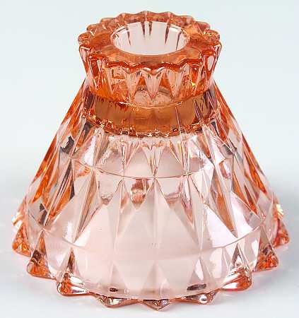 Windsor Pink Single Light Candlestick by Jeannette