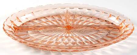 Windsor Pink 11" Oval 3 Part Relish by Jeannette