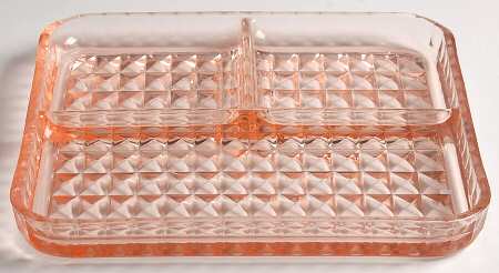 Windsor Pink 8" Square 3 Part Relish by Jeannette