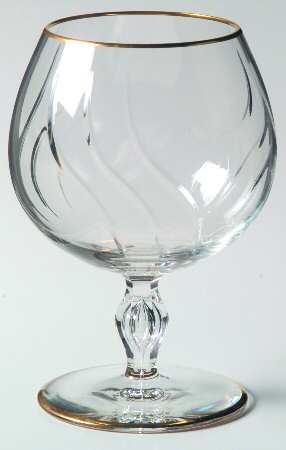 Louise Gold Brandy Glass