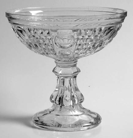 Waffle & Thumbprint Round Compote (Height X Width)