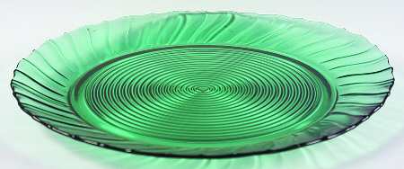 Swirl Ultramarine (Green) 12" Sandwich Plate