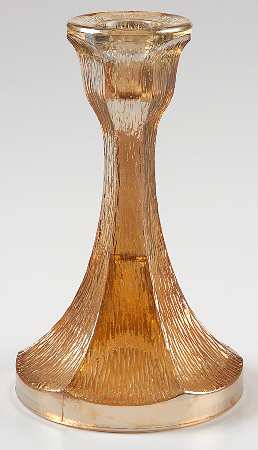 Tree Bark Marigold 6" Single Light Candlestick