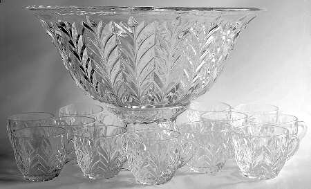 Feather (14 Piece) Punch Set (Bowl ,Stand &12 Cups)