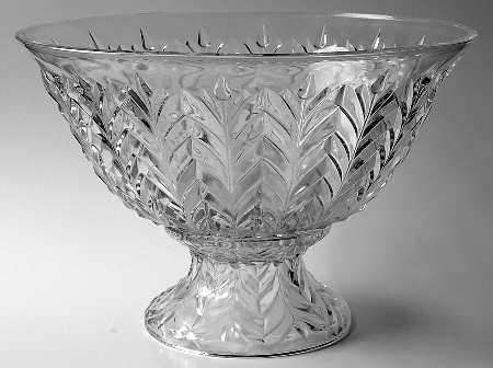 Feather Punch Bowl with Stand